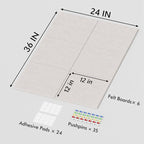 Neatsure Large Cork Board for Wall, 6 Panels Felt Tiles Tack Push Pin Board for - Image 3