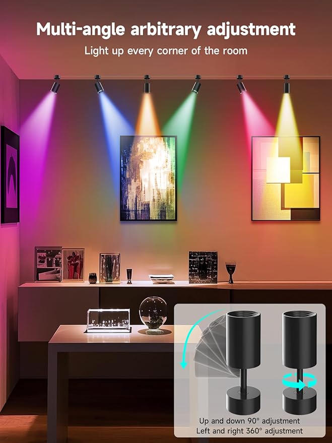 Tyute LED Spot Lights Indoor, RGB Color Changing Uplighting - Image 2