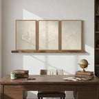 Framed Christian Wall Art Set of 3, Neutral Beige Psalm Scripture Canvas Prints - Image 4