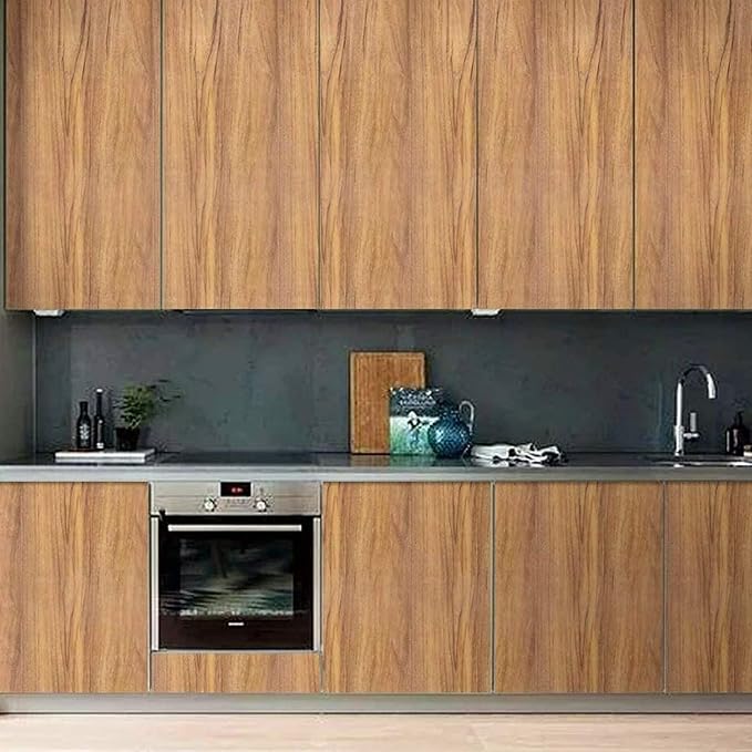 COSNIGHT 23.6" ×236" Wood Grain Wallpaper Peel and Stick Vinyl Film Self - Image 3
