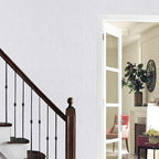 White Wallpaper Grasscloth Peel and Stick Wallpaper 15.7"x 393" Fabric Contact - Image 4