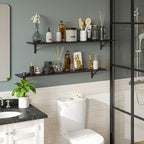DINZI LVJ Long Wall Shelves, 47.3Inch Wall Mounted Shelves Set of 2, Extra - Image 8