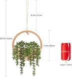 Floweroyal 2pcs Artificial Succulents Hanging Plants 12.2'' Fake String of - Image 2
