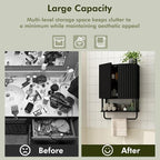 RUSTOWN Fluted Bathroom Wall Cabinet - Image 8