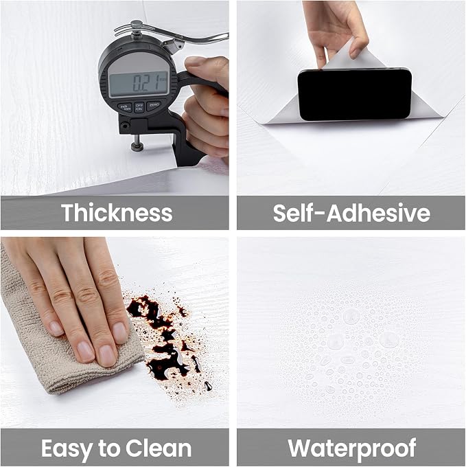 practicalWs Peel and Stick Wallpaper 17.7'' x 78.7'', Self Adhesive Wood Look - Image 4