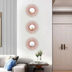 3 Pack Metal Mirrors for Wall Sunburst Wall Mirrors Home Décor Decorative - Image 6