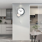 Large Decorative Wall Clock Silent Non-Ticking Quartz Battery Operated Pendulum - Image 3
