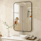 Easly 20 x 28 Inch Bathroom Mirror, Rounded Rectangular Vanity Mirror - Image 8