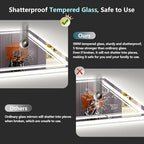 48x32 LED Bathroom Mirror with Lights, Backlit and Front Lit Anti-Fog Lighted - Image 7