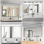 IZORRO LED Modern Bathroom Lights Fixtures, Chrome Acrylic Wall Lighting - Image 8