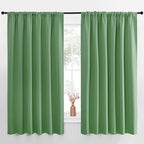 NICETOWN Blackout Curtains for Bedroom, Froest Green, 1 Pair, 70 by 63-inch by NICETOWN
