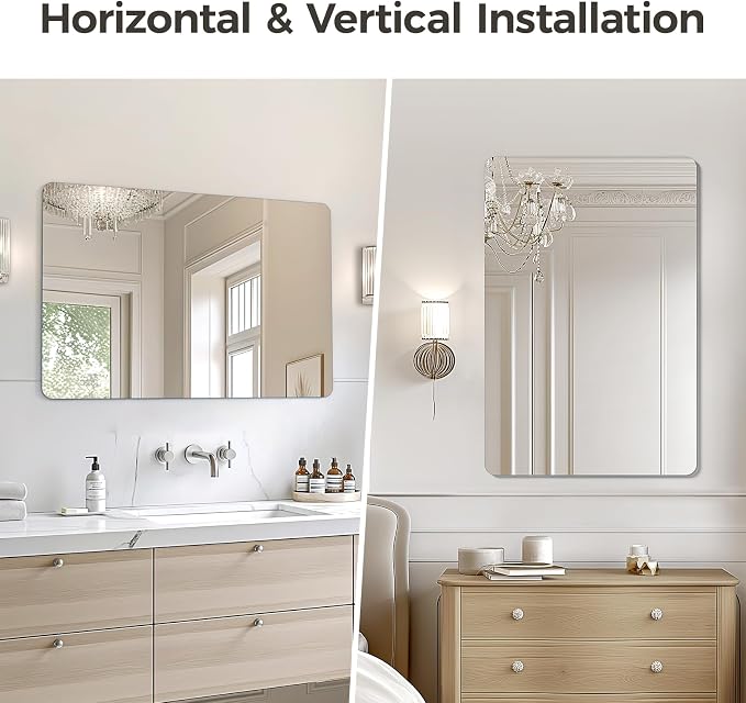 USHOWER Frameless Bathroom Mirror - Image 6