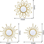 Mirror Wall Decor Gold Mirrors for Wall Metal Sunburst Mirrors Home Decoration - Image 2