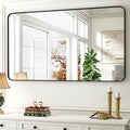 Easly 30 x 48 Inch Bathroom Mirror, Rounded Rectangular Vanity Mirror by EASLY