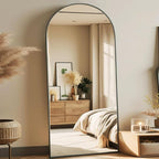 Prywot Arched Full Length Mirror, Modern Full Body Mirrors - Image 3
