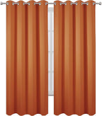 LEMOMO Blackout Curtains 52 x 84 inch/Orange Curtains Set of 2 Panels/Thermal - Image 2