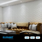 Art3d Decorative 3D Wall Panels in Diamond Design, 11.8"x11.8" Matt White - Image 3