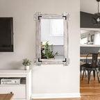 MeMoreCool Large White Farmhouse Mirror 40x28 Inch, Wood Framed Decorative Wall - Image 8