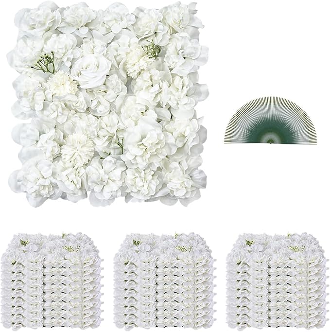 VEVOR 3D Flower Wall Panel, Artificial Floral Wall Background Mesh Backing Mat by VEVOR