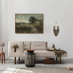 OIQArtOIQ Framed Vintage Landscape Wall Art French Country Cottage Natural - Image 4