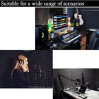 4 Pack Acoustic Foam, High Density Fire Resistant Soundproof Panels - Image 5