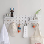Wooden Pegboard Accessories Set: Modular Wall Hooks & Shelf - Image 3