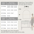 16" x 20" Black Arched Mirror, Arch Bathroom Wall Mirror, Metal Frame Arched - Image 7