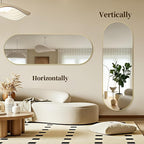 Oval Full Length Mirror, Ultra-Clear Explosion-Proof Dressing Mirror, Simple & - Image 7