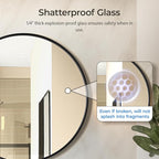 USHOWER Bathroom Mirrors for Over Sink, 30 Inch Circle Mirror - Image 5