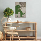 ALMLZL Funny Smoking Frog Wall Art Humorous Animal Whimsical Green Frog Canvas - Image 2
