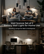 Wood LED Wall Sconce Magnetic 360°Rotate Mounted Mini Lamp Brightness - Image 8