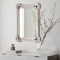 MeMoreCool White Farmhouse Bathroom Mirror 24x36 Inch, Wood Framed Decorative by MeMoreCool
