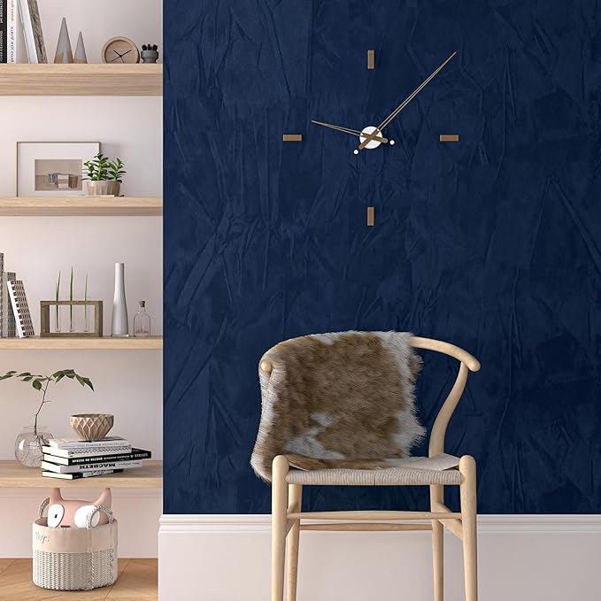 Blue Velvet Fabric Wallpaper Peel and Stick Felt Contact Paper 17.7"x80" - Image 7