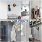 TICONN Wall Mounted Coat Rack, Five Heavy Duty Tri Hooks All Metal Construction - Image 6
