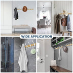 TICONN Wall Mounted Coat Rack, Five Heavy Duty Tri Hooks All Metal Construction - Image 6
