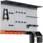 TORACK Pegboard Wall Organizer 4 ft. Garage Metal Pegboard Tool Organizer System by TORACK