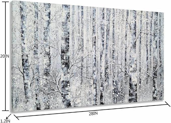 Yihui Arts Modern Birch Tree Canvas Wall Art - Image 2