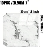 Chejiaye 10pcs Marble Peel and Stick Backsplash Waterproof Washroom Wall Panels - Image 4