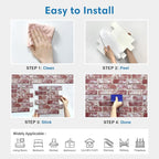 COMSTICKC 3D Faux Brick Wall Panels Peel and Stick Wall Covering, Not Real Brick - Image 9