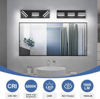 Modern LED Small Bathroom Lights Fixtures 3-Light, Metal Black Acrylic Wall - Image 5