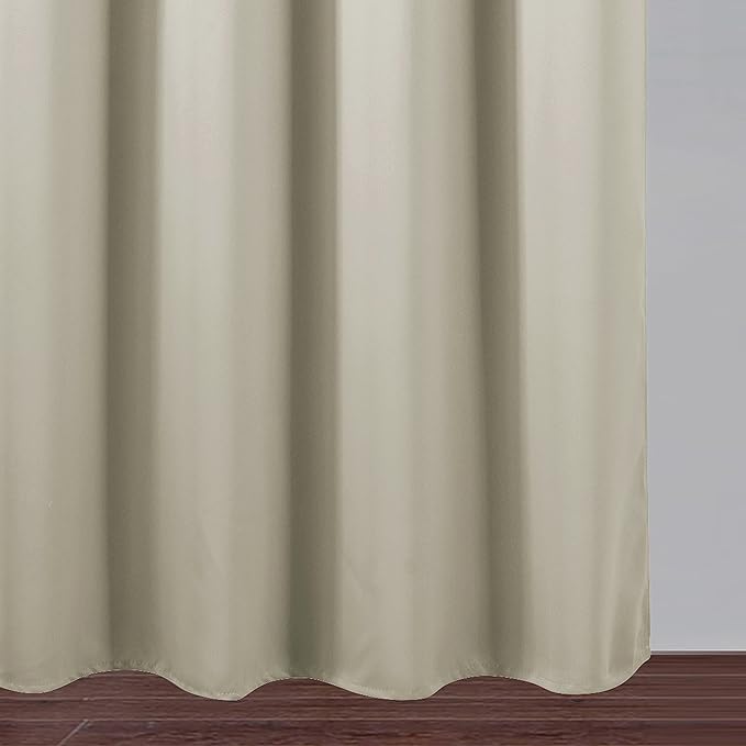 LEMOMO Light Beige Thermal Blackout Curtains/42 x 72 Inch/Set of 2 Panels Room - Image 9