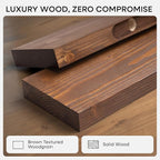Homeforia Classic Walnut 12 inch Floating Shelf, High End Solid Real Wood Small - Image 3