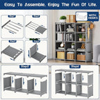 Mavivegue Book Shelf, 12 Cube Storage Organizer, DIY Bookcase, Metal Cube - Image 8