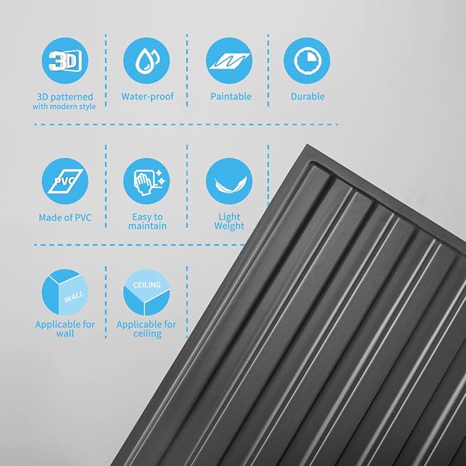 Art3d 6-Pack Slat Design 3D Wall Panels - Image 7