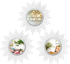3 Set Sunburst Mirrors for Wall Decorative Metal Mirrors Small Mirror Sets by Cityelf