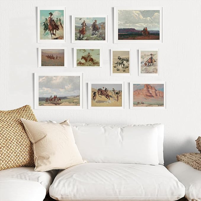 Uniro Western Decor Vintage Western Cowboy Wall Art, Farmhouse Wall Decor - Image 5