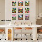 Plant Floral Landscape Wall Art Set of 9, Colorful Abstract Nature Landscape - Image 2