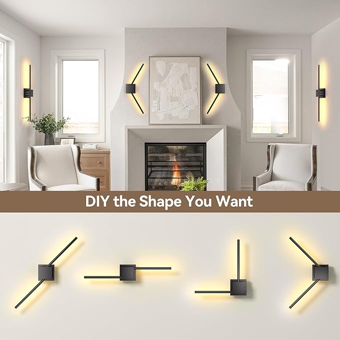 Battery Operated Wall Sconces Set of 2,  8000mAh Rotatable - Image 3