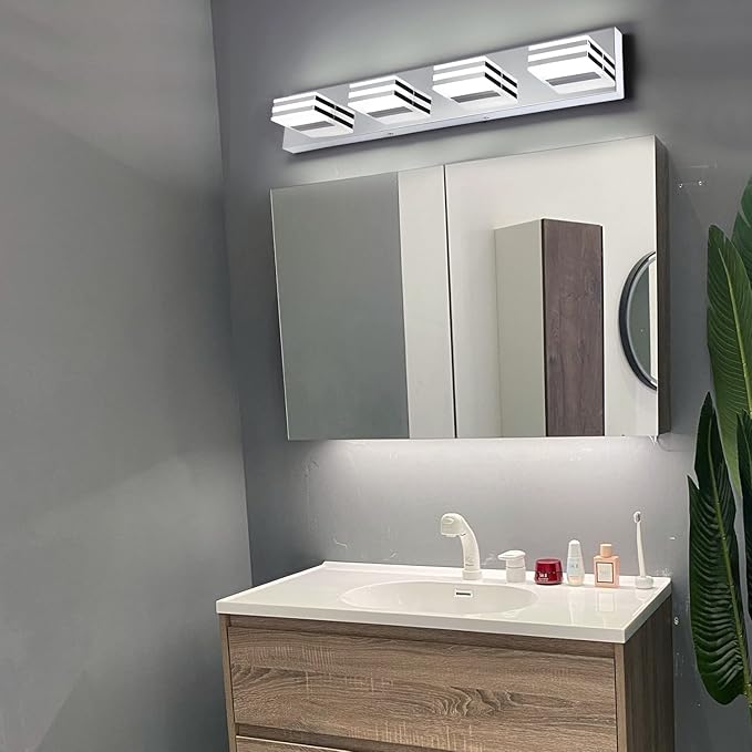LED Vanity Lights for Bathroom 4 Light Bathroom Lamp over Vanity 27Inch Bathoom - Image 4