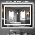 DUMOS 36.1"x48.1" LED Bathroom Mirror, Smart Anti-Fog Bathroom Vanity Mirror - Image 2